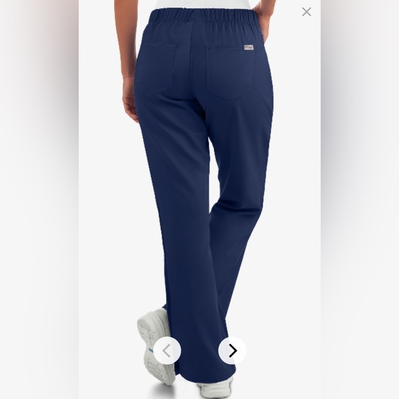 Grey’s Anatomy by Barco Indigo XS Riley Set. Mock wrap V-Neck Scrubs Top & Pants - Picture 4 of 12